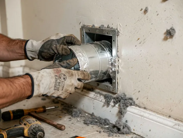 Professional dryer vent repair and installation by East San Gabriel Dryer Vent Cleaning in East San Gabriel